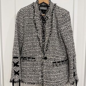 Black and White Tweed Blazer